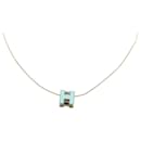 Hermès Silver Cage dH Cube Necklace