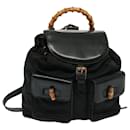 GUCCI Bamboo Backpack Nylon Black 003 2058 0016 5 Auth 78797 - Gucci