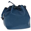 LOUIS VUITTON Epi Petit Noe Bolsa de Ombro Azul M44105 LV Auth 77897 - Louis Vuitton