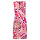 Emilio Pucci Printed Knee-Length Dress in Pink Cotton