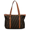 Bolso Tote de lona Zucca marrón Fendi