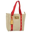 LOUIS VUITTON Antigua Cabas MM Bolsa Tote Beige Rojo M40035 LV Auth 78720 - Louis Vuitton