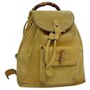 GUCCI Bamboo Rucksack aus Wildleder Gelb 003 2058 0030 Auth 76895 - Gucci