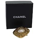 Broche CHANEL métal doré CC Auth bs14659 - Chanel