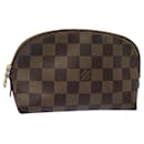 LOUIS VUITTON Pochette Cosmétique PM Damier Ebene N47516 Auth LV 77993 - Louis Vuitton