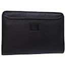 Burberrys Clutch Bag aus schwarzem Leder Auth 78604 - Autre Marque