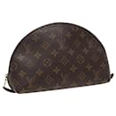 LOUIS VUITTON Monogramm Trousse Demi Ronde Kosmetiktasche M47520 LV Auth 78014 - Louis Vuitton