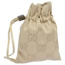 GUCCI GG Canvas Pouch Beige 039 1047 Auth ac3102 - Gucci