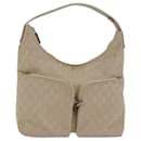 Sac fourre-tout en toile GG Gucci Beige 001 3380 Auth 77662