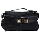 Chloe Lily Hand Bag Leather 2way Black Auth yk13078 - Chloé