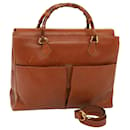 Sac à main en cuir GUCCI Bamboo 2 voies marron 002 2855 0322 0 Auth th5022 - Gucci