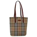 Sac à épaule en toile Nova Check Beige Auth 78417 de BURBERRY - Burberry