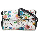 Sac à bandoulière en toile blanche Flora de Gucci