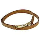 LOUIS VUITTON Shoulder Strap Leather 35.8"" Beige LV Auth 77781 - Louis Vuitton