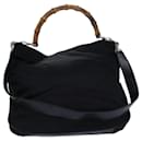 GUCCI Bamboo Hand Bag Nylon 2way Black Auth ep4212 - Gucci