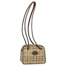 Burberrys Nova Check Schultertasche aus PVC-Leder Beige Auth 78850 - Autre Marque