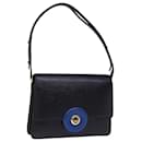 LOUIS VUITTON Bolsa de Ombro Free Run Epi Bicolor Preto Azul M52415 LV Auth ep4598 - Louis Vuitton