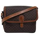 Bolsa de ombro em lona Macadam CELINE em couro PVC marrom Auth ki4579 - Céline