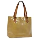 LOUIS VUITTON Monogram Vernis Houston Bolso de Mano Beige M91004 LV Auth th5053 - Louis Vuitton