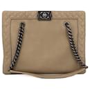 Boy Reverso Quilted Tote Bag Beige - Chanel