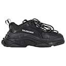 Balenciaga Track Sneakers in Black Polyurethane