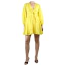 Robe mini en lin jaune à décolleté en V - taille UK 10 - Zimmermann