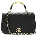 Chanel Black Small Quilted Lambskin Carry Chic Flap