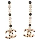 NUEVE PENDIENTES COLGANTES CHANEL LOGO GG STRASS - Chanel