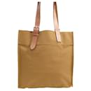 NEUF SAC MAIN HERMES ETRIVIERE CABAS EN TOILE JAUNE HAND BAG PURSE CANVAS - Hermès