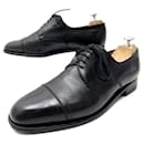 JM WESTON 500 DERBY RIGHT TOE SHOES 8.5E 42.5 BLACK LEATHER - JM Weston