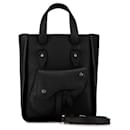 Dior Saddle Mini Tote Bag Calf Leather 2WAY Black in Great Condition