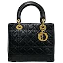 Dior Cannage Leather Lady Dior Leather Handbag in Very Good Condition