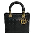 Sac à main en cuir Cannage Lady Dior en très bon état