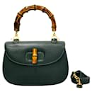 Gucci Bamboo Leather 2Way Shoulder Bag Leather Shoulder Bag 42734 in Very Good Condition