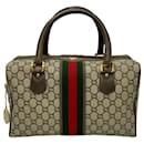 Sac à main Gucci Vintage Mini Boston en toile 07010 en très bon état