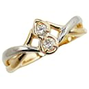 K18YG Yellow Gold Pt900 Platinum Diamond Ring 12 in Excellent Condition - & Other Stories