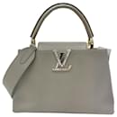 Louis Vuitton Capucines MM Taurillon Leather Handbag in Gray