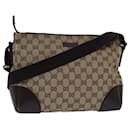 GUCCI GG Canvas Shoulder Bag Beige 114273 Auth ac3045 - Gucci