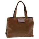 PRADA Sac à main en cuir marron Auth 78801 - Prada