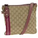 GUCCI GG Canvas Shoulder Bag Beige Pink Auth 77822 - Gucci