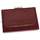 BURBERRY Wallet Leather Red Auth 78958 - Burberry