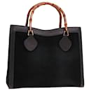 GUCCI Bamboo Handtasche aus Wildleder Schwarz 002 2853 0260 0 Auth 78795 - Gucci