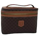 CELINE Macadam Canvas Vanity Hand Bag PVC Brown Auth mr247 - Céline