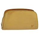 LOUIS VUITTON Epi Dauphine PM Pouch Jaune M48449 LV Auth 78968 - Louis Vuitton