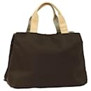 BURBERRY Nova Check Hand Bag Nylon Brown Auth 78543 - Burberry