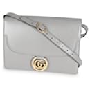 Gucci Grey Textured Calfskin Medium Torchon GG Ring Shoulder Bag