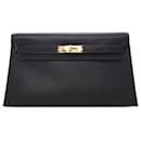 Hermès Black Chevre Chamkila Kelly Elan