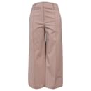 Hermès Wide Leg Pants in Pink Cotton