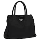 PRADA Sac à main en nylon noir Auth 79687 - Prada