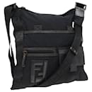 FENDI Zucca Canvas Shoulder Bag Black Auth yk13192 - Fendi